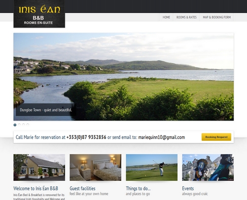 Strona internetowa dla Inis Ean B&B